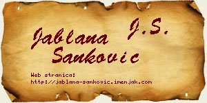 Jablana Sanković vizit kartica